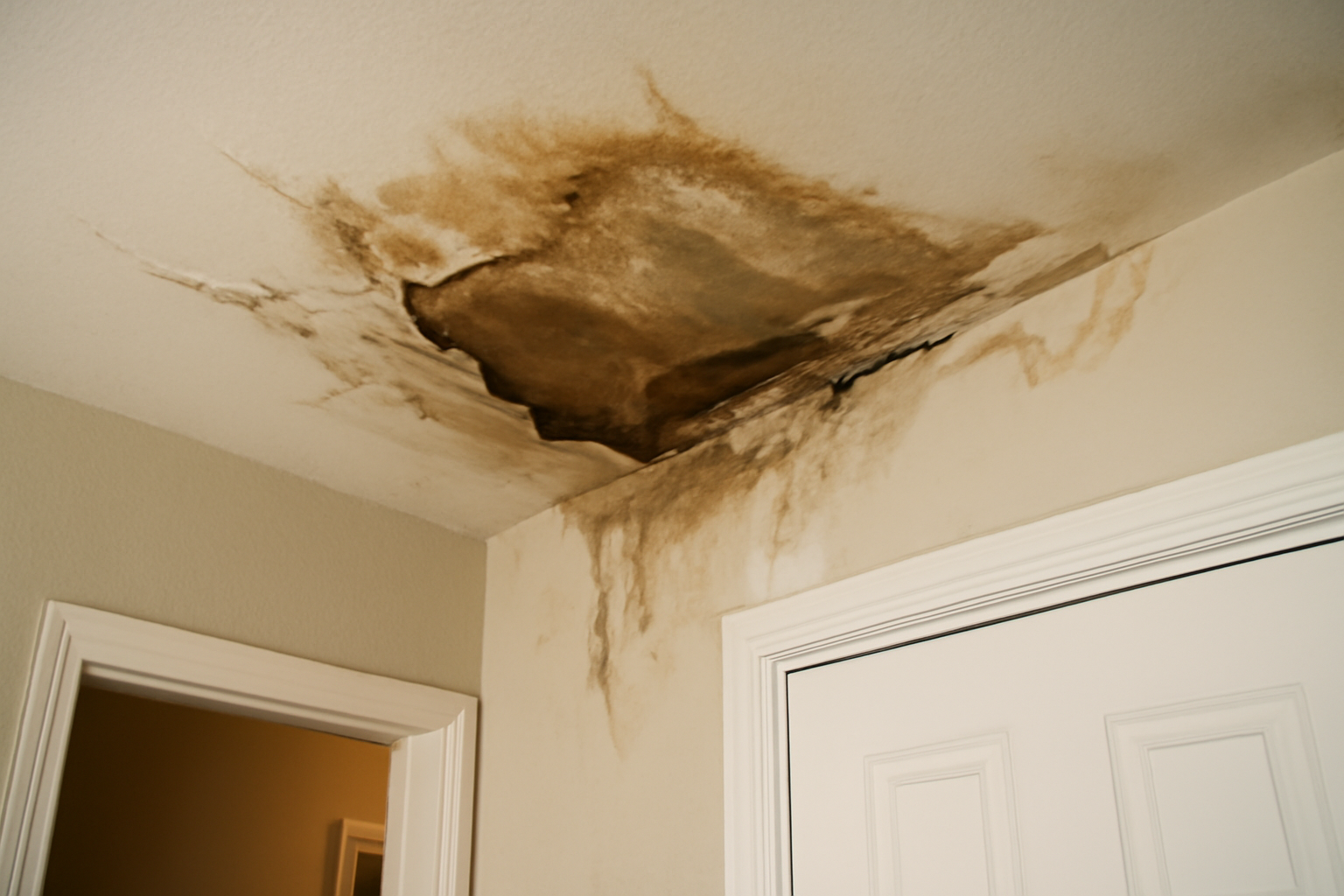 Ceiling Drywall Water Damage Restoration in Bainbridge Island, WA
