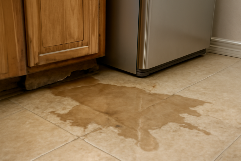 Ice Maker Line Leak Water Removal