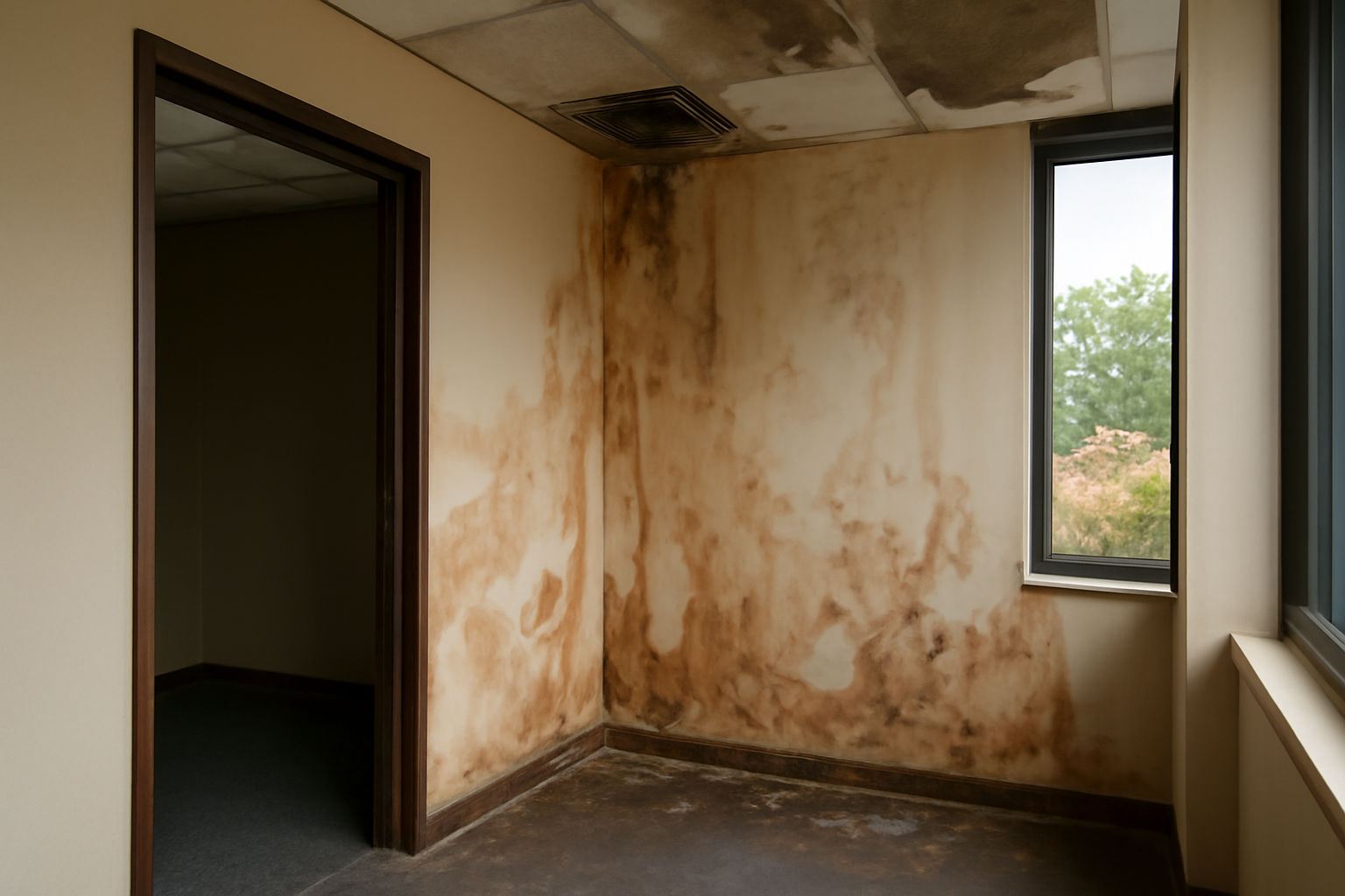 Office Building Water Damage Restoration in University Place, WA