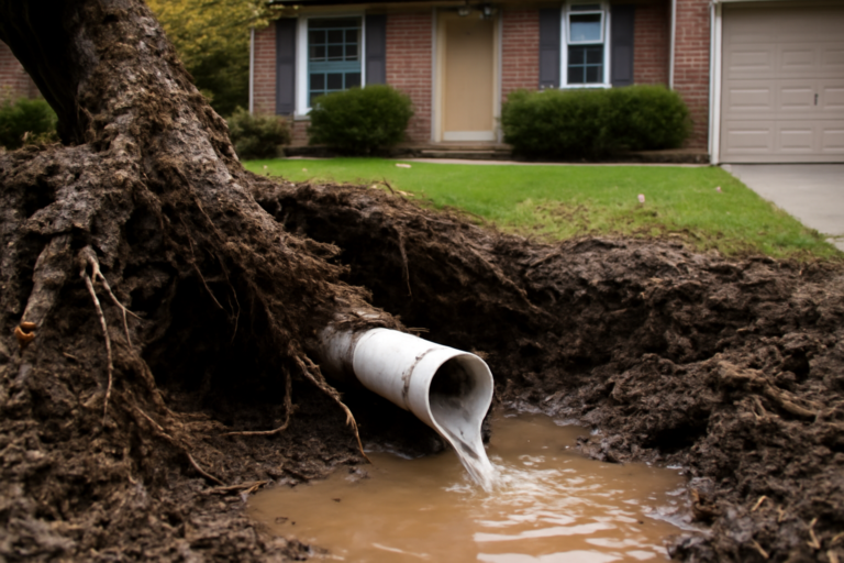 Tree Root Pipe Damage Water Removal